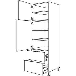 nobilia XL-Geschirr-/ Vorratsschrank H2A30-2X 30 cm - Look | 099