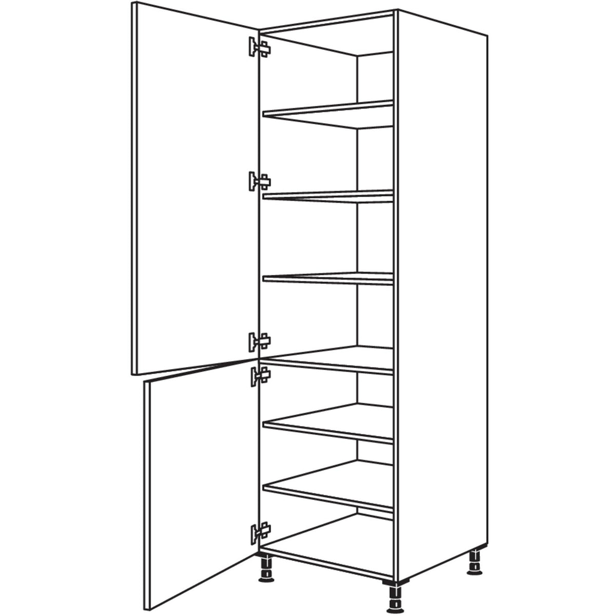 nobilia XL-Geschirr-- Vorratsschrank HDV76-2X 41225