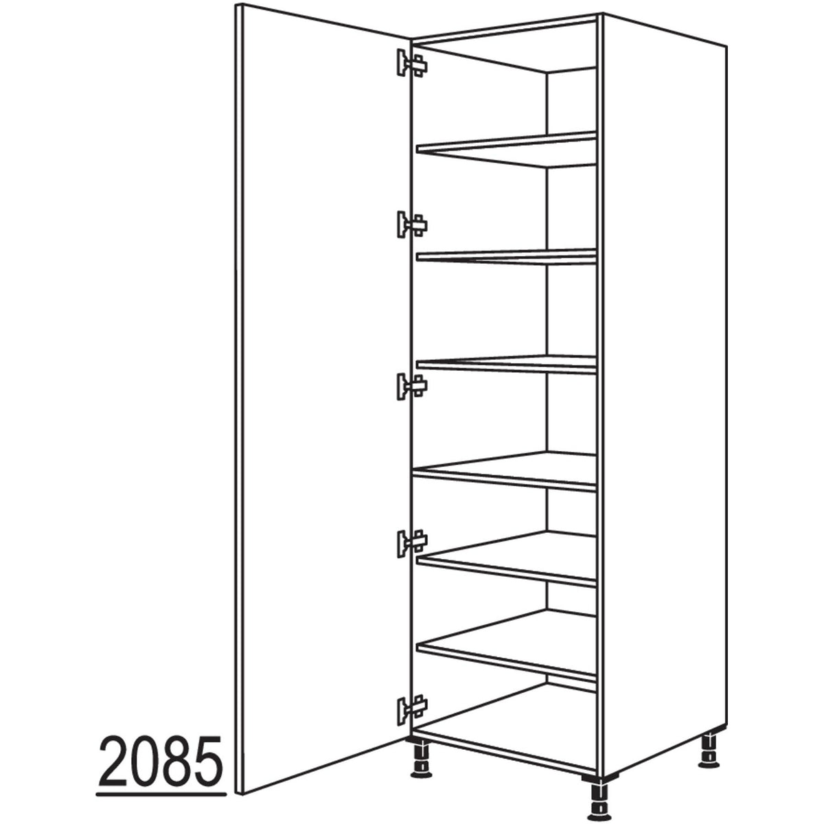 nobilia XL-Geschirr-- Vorratsschrank HF60-1X 30218