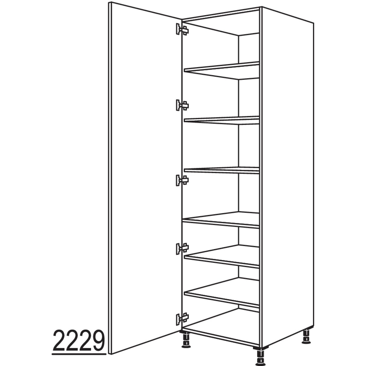 nobilia XL-Geschirr-- Vorratsschrank HF40-3X 53222
