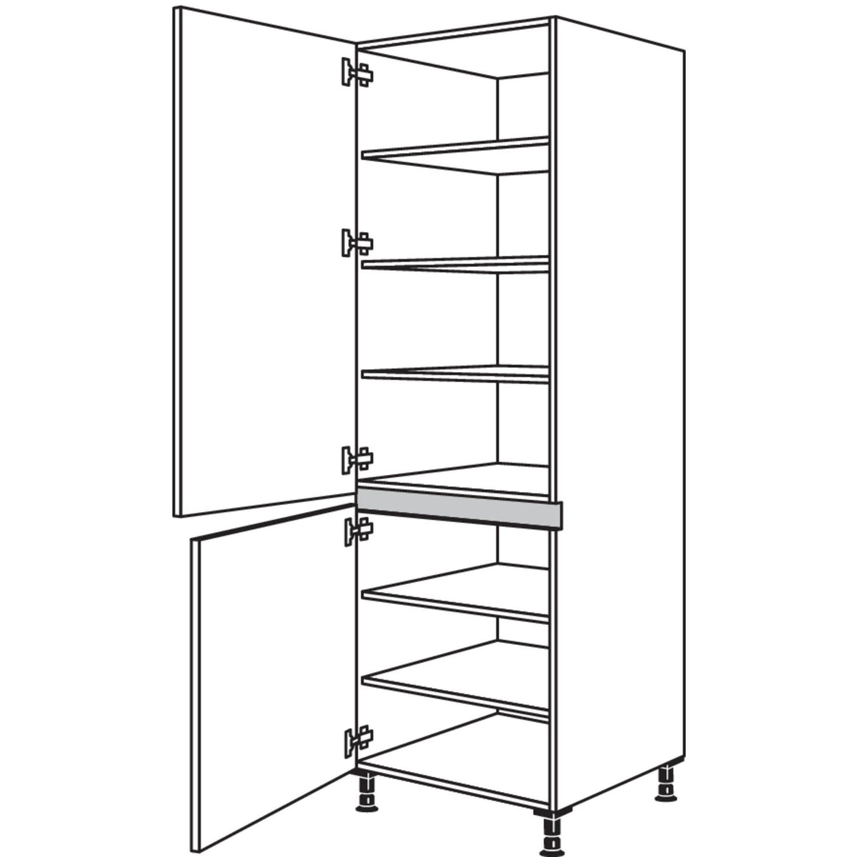 Nobilia XL-Geschirr-- Vorratsschrank NH60-1X 30306