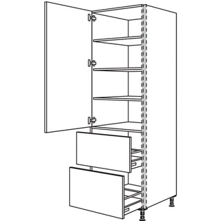nobilia armoire à vaisselle / de rangement XL NHS2A30-1X 30 cm - Inox | 808
