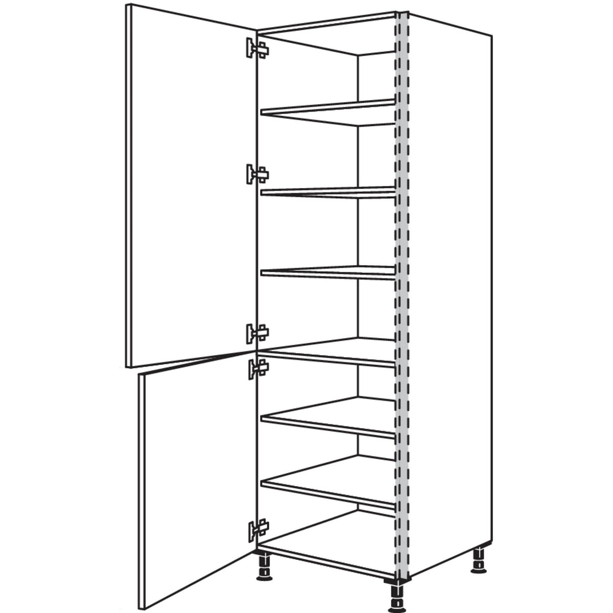 nobilia XL-Geschirr-- Vorratsschrank NHS76-1X 34905