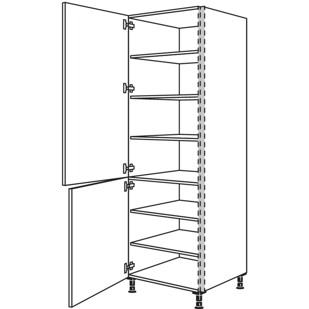 Nobilia XL-Geschirr-- Vorratsschrank NHS30-1X 34901