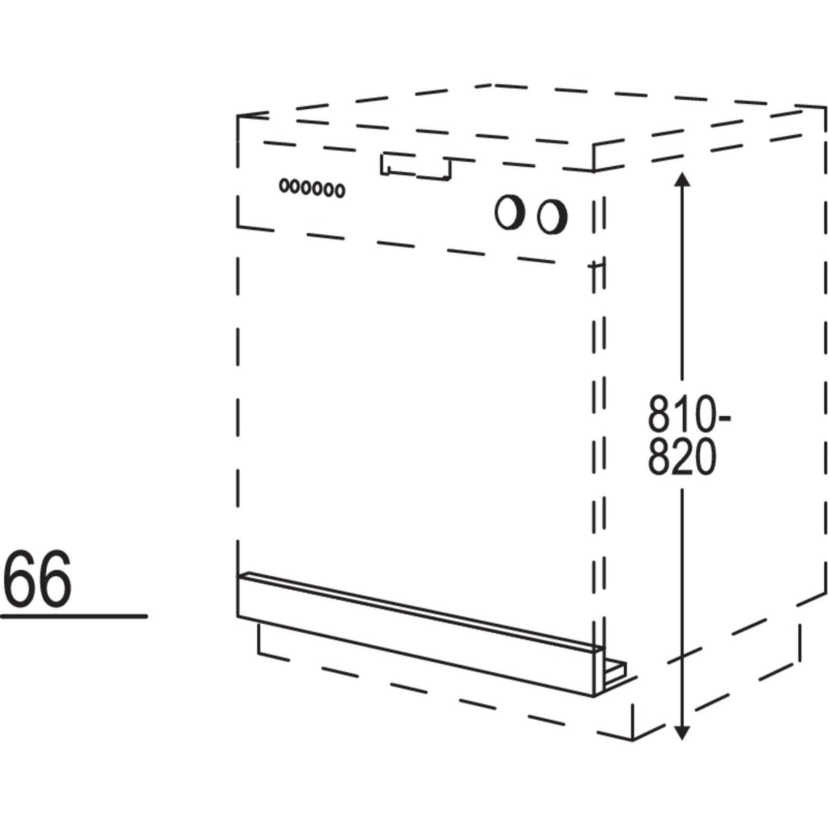 Nobilia XL-Geschirrspueler-Zwischenbau fuer -voll--integrierte Geschirr- GSU45-7-X 38820
