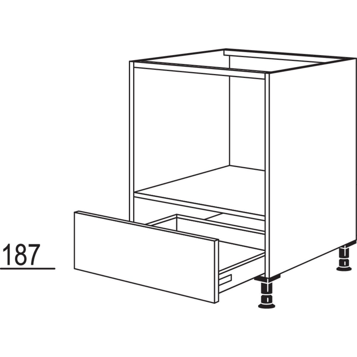 Nobilia XL-Herd-Umbauschrank HUS60-X 37311
