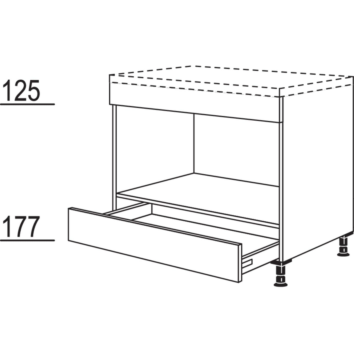Nobilia XL-Herd-Umbauschrank HUS90-X 37306