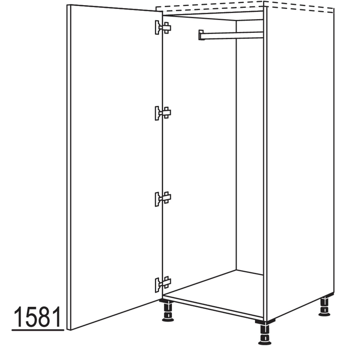 nobilia XL-Highboard Garderobenschrank HWGF40-X 32538