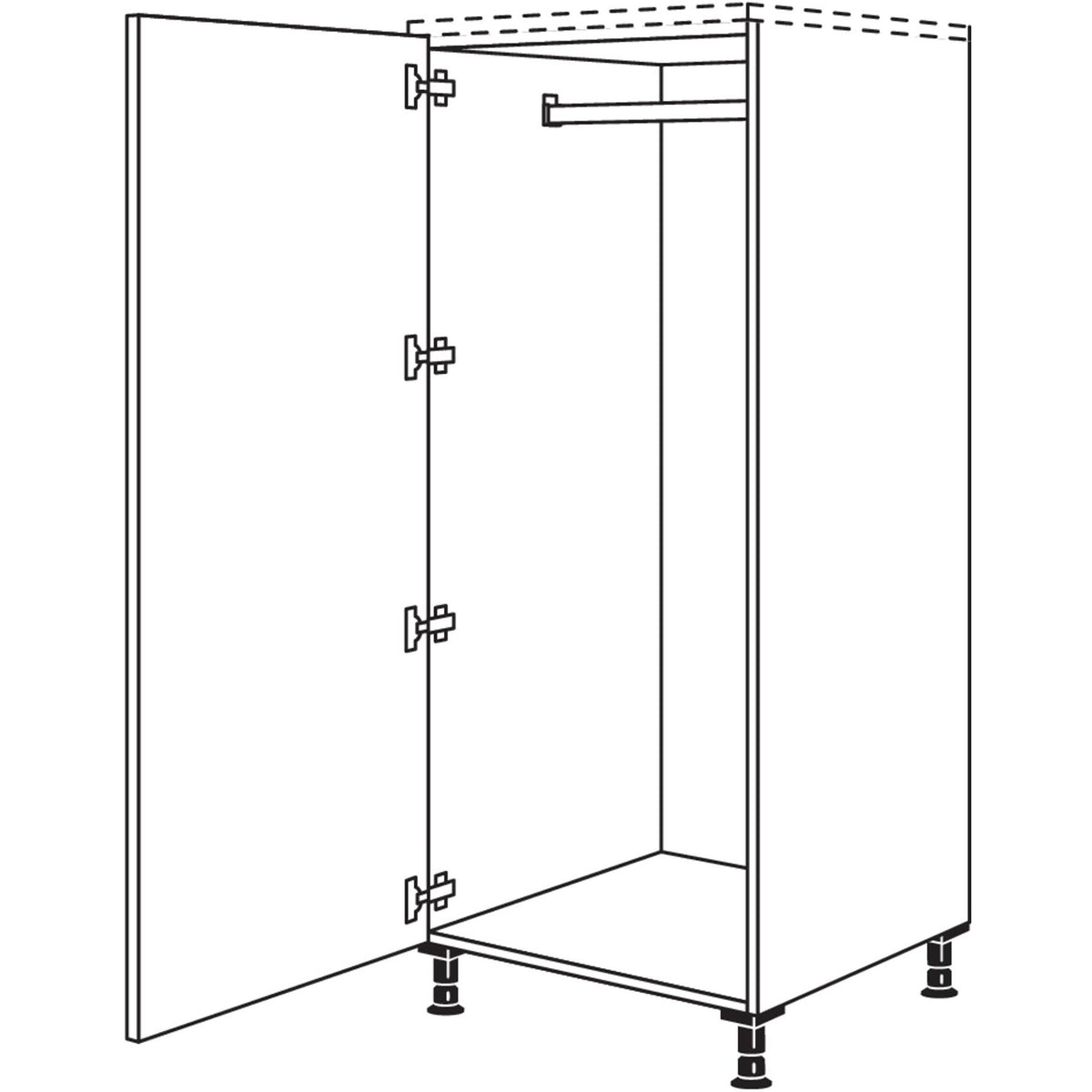 nobilia XL-Highboard Garderobenschrank HWGF60-X 32540