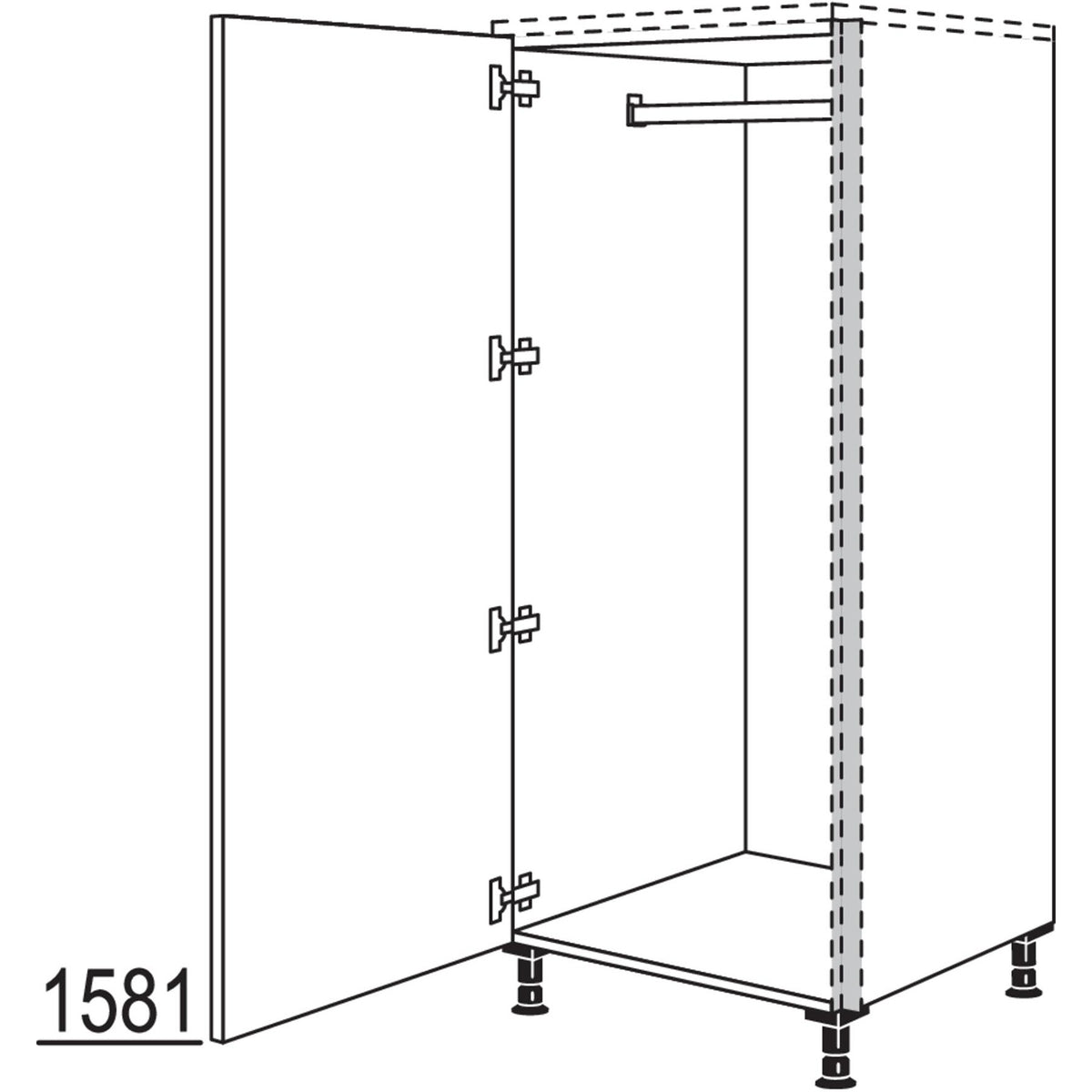 nobilia XL-Highboard Garderobenschrank NHSWGF60-X 68706