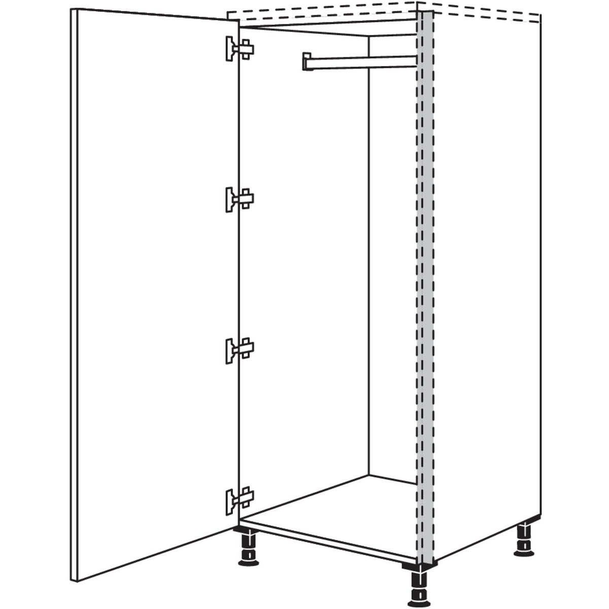 nobilia XL-Highboard Garderobenschrank NHSWGF40-X 68705
