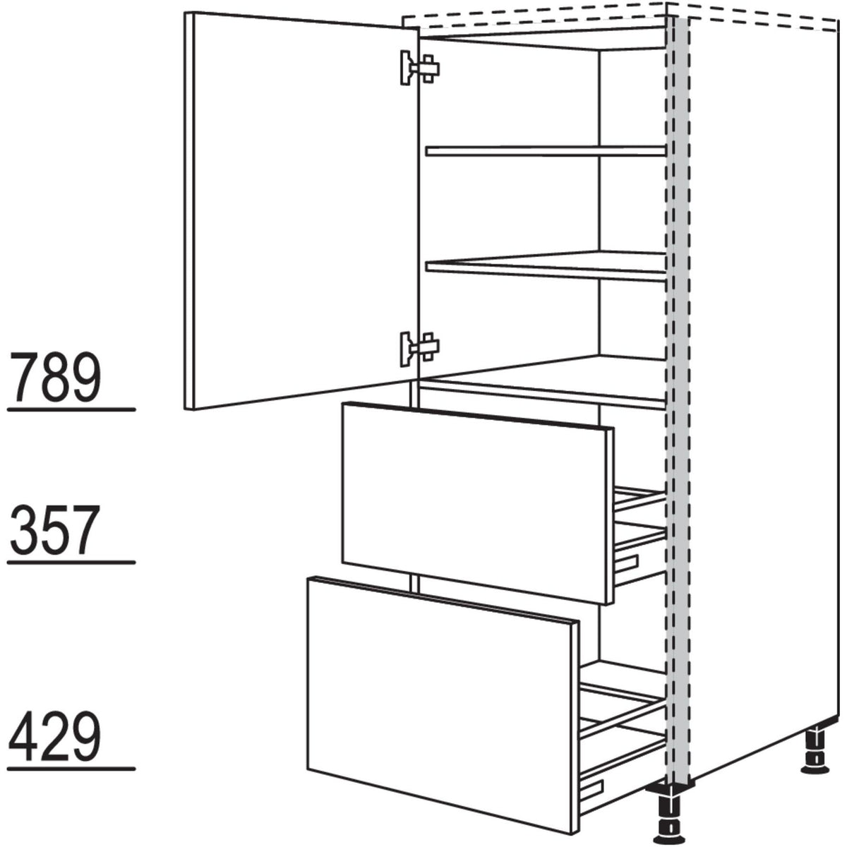 Nobilia XL-Highboard NHS2A50-X 68882