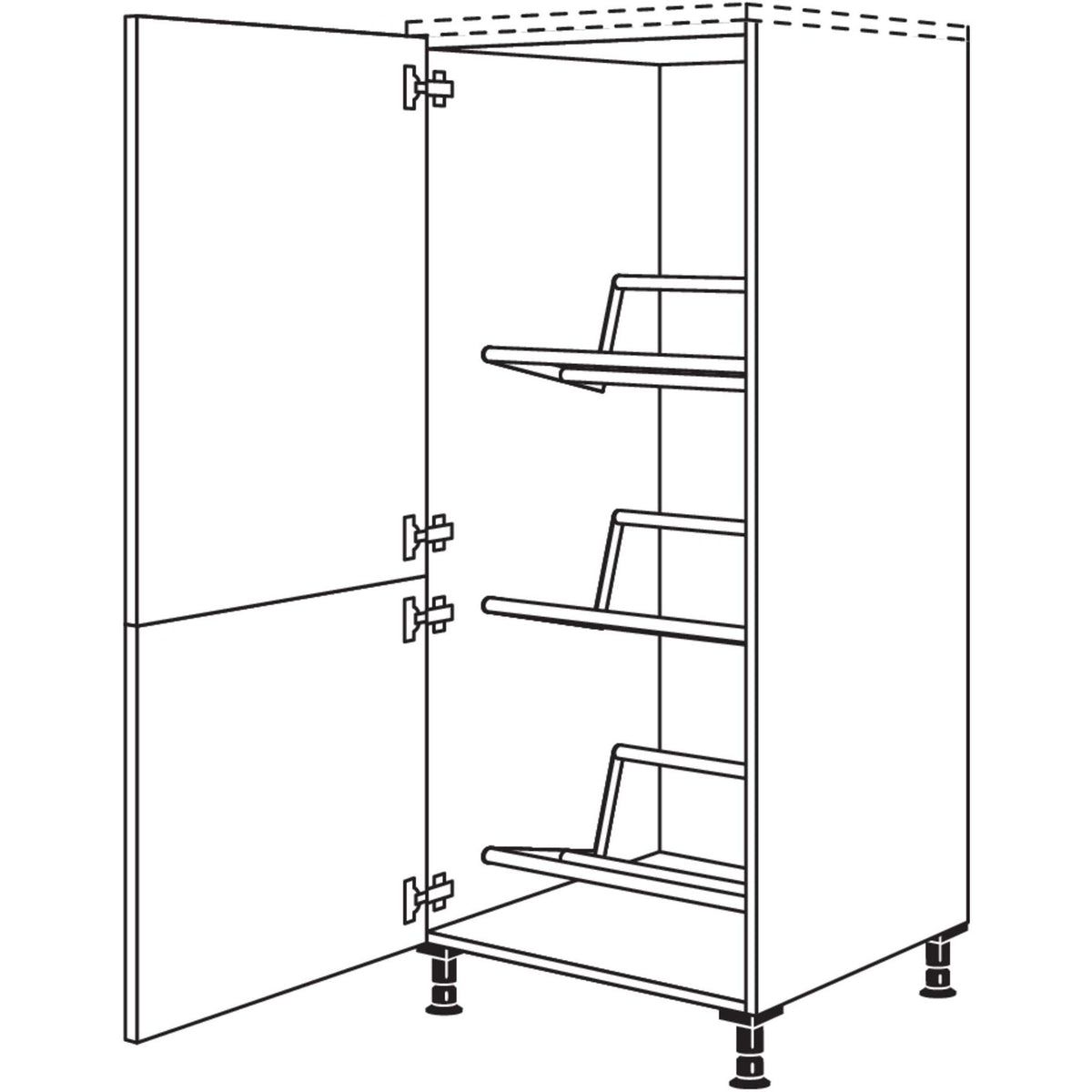 Nobilia XL-Highboard fuer Getraenkekisten HGTK60-X 31752