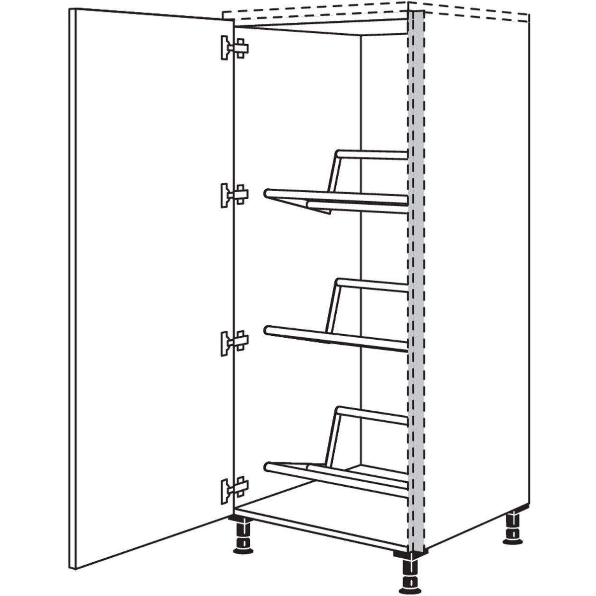 nobilia XL-Highboard fuer Getraenkekisten NHSGTKF60-X 68704