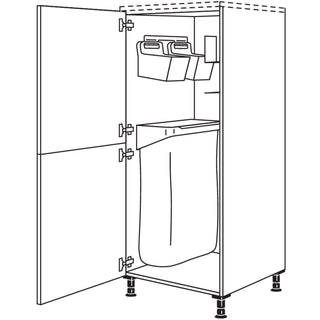 nobilia XL-Highboard con sistema de organización Laundry-Area HDOS50-X 50 cm - Look | 099