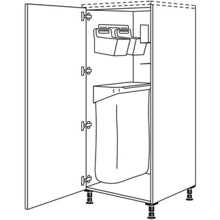 nobilia Highboard XL con sistema de organización Laundry-Area HOSF60-X 60 cm - Flash | 648