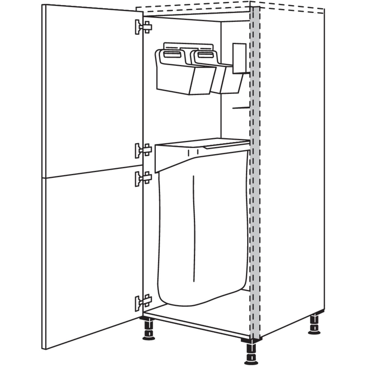 Nobilia XL-Highboard mit Ordnungssystem Laundry-Area NHSOS60-X 68580