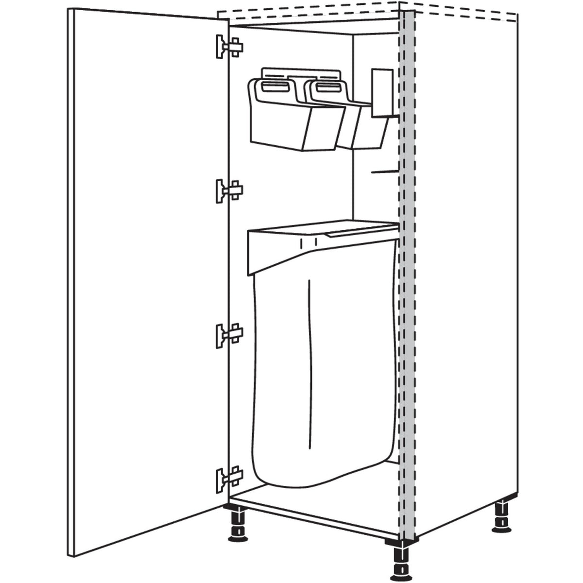 nobilia XL-Highboard mit Ordnungssystem Laundry-Area NHSOSF60-X 68577