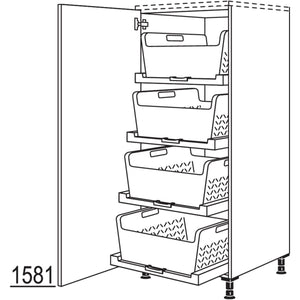 nobilia XL-Highboard mit Waeschekorb-Tablar Laundry-Area HWTABF60-X 32530