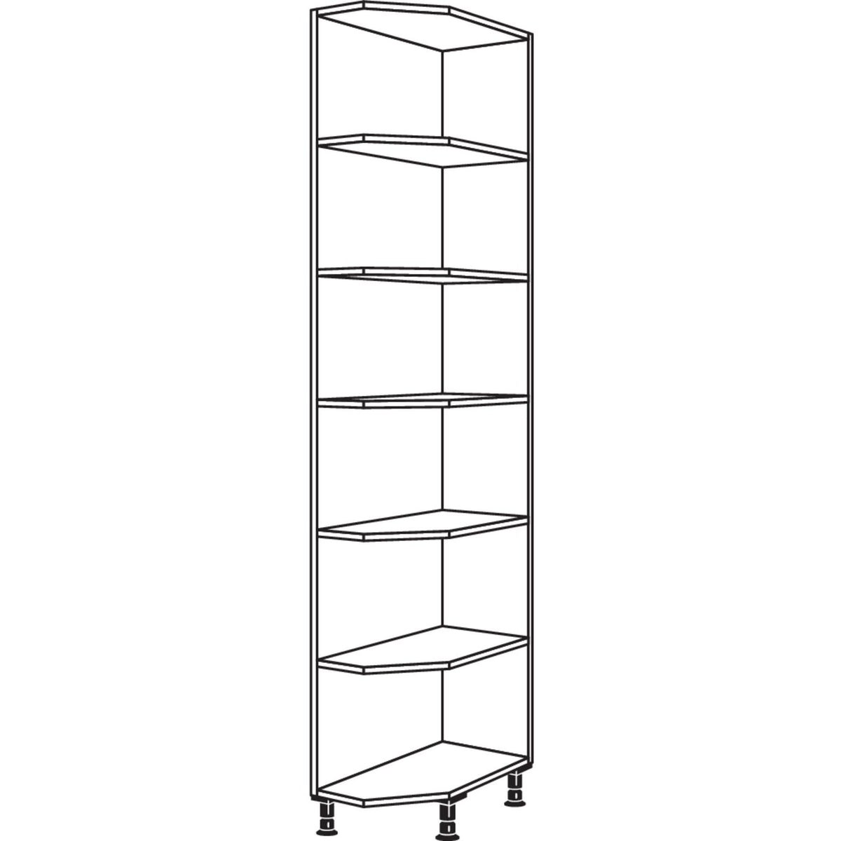 Nobilia XL-Hochschrank-Abschlussregal HRA-3X 50894