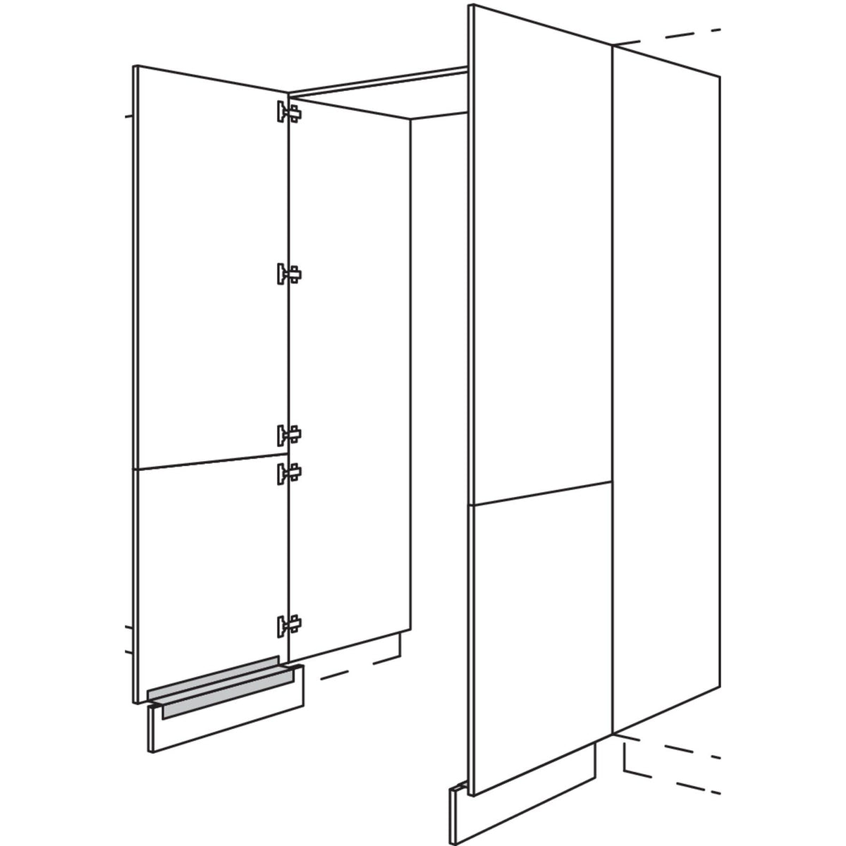 Nobilia XL-Hochschrank-Durchgangstuer HDWDT80-2X 56657