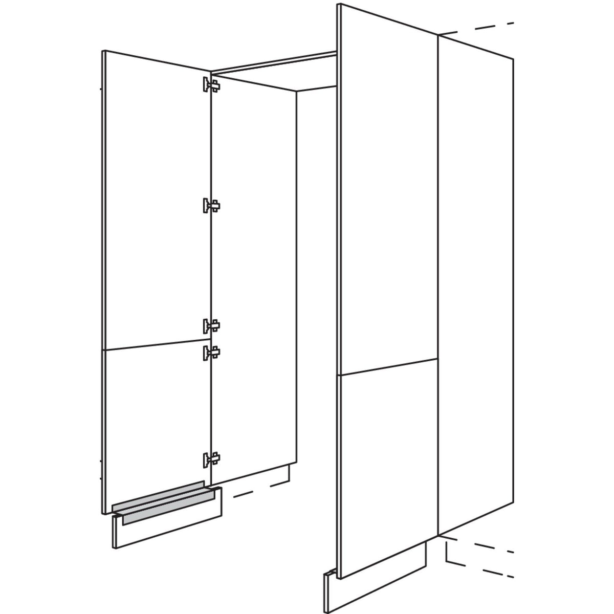 Nobilia XL-Hochschrank-Durchgangstuer HDWDT120-3X 56679