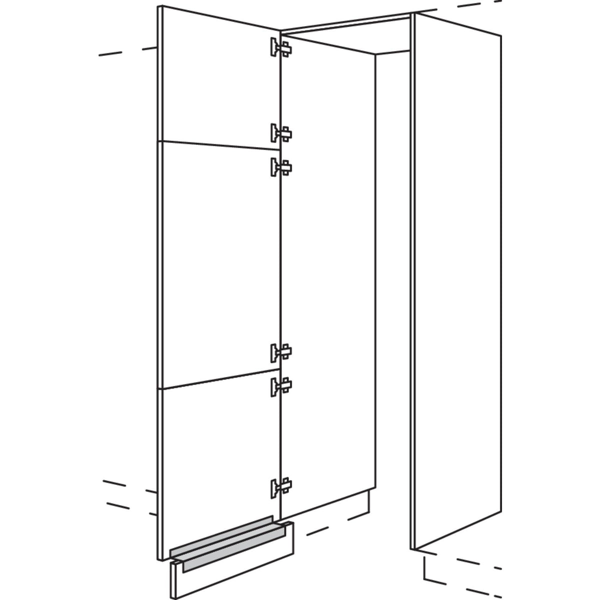 Nobilia XL-Hochschrank-Durchgangstuer HWDT60-1X 56631