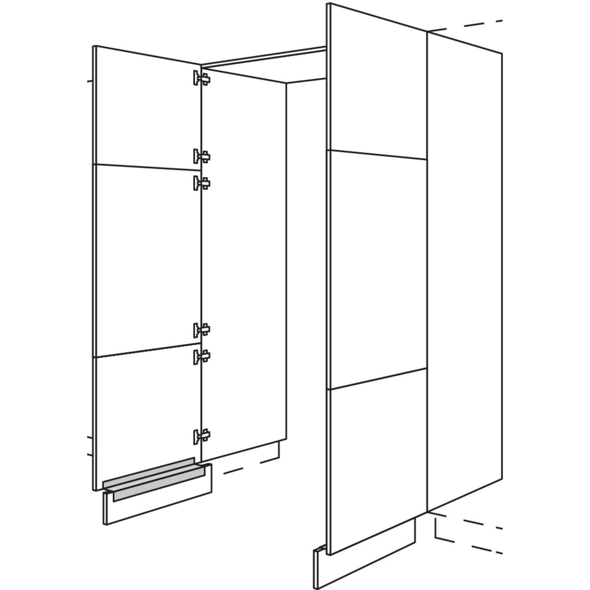 Nobilia XL-Hochschrank-Durchgangstuer HWDT120-2X 56654