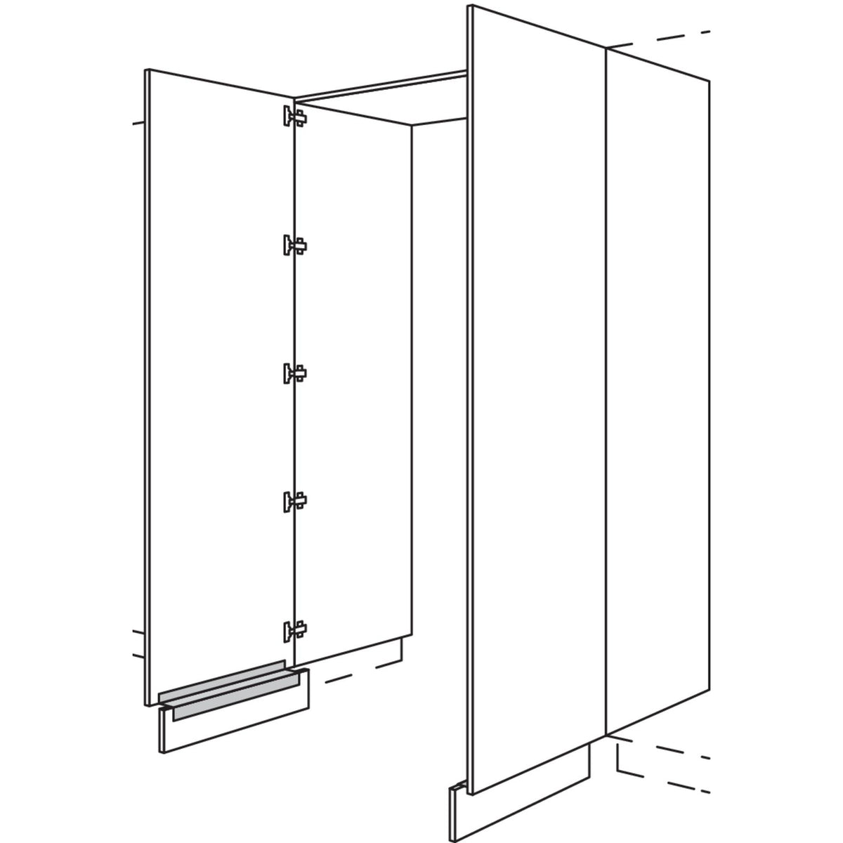 nobilia XL-Hochschrank-Durchgangstuer HWDTF80-3X 56697
