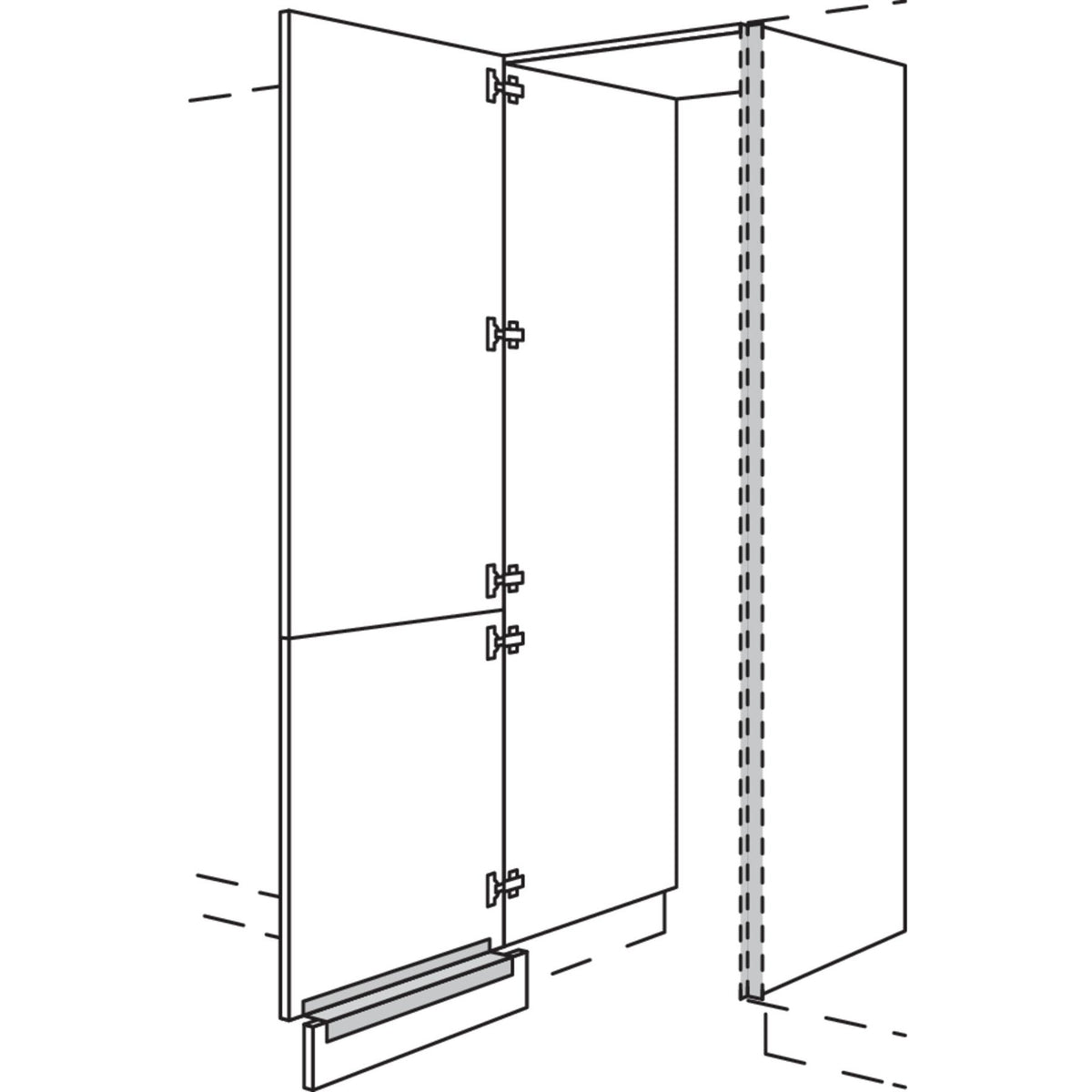 nobilia XL-Hochschrank-Durchgangstuer NHSWDT60-1X 20820