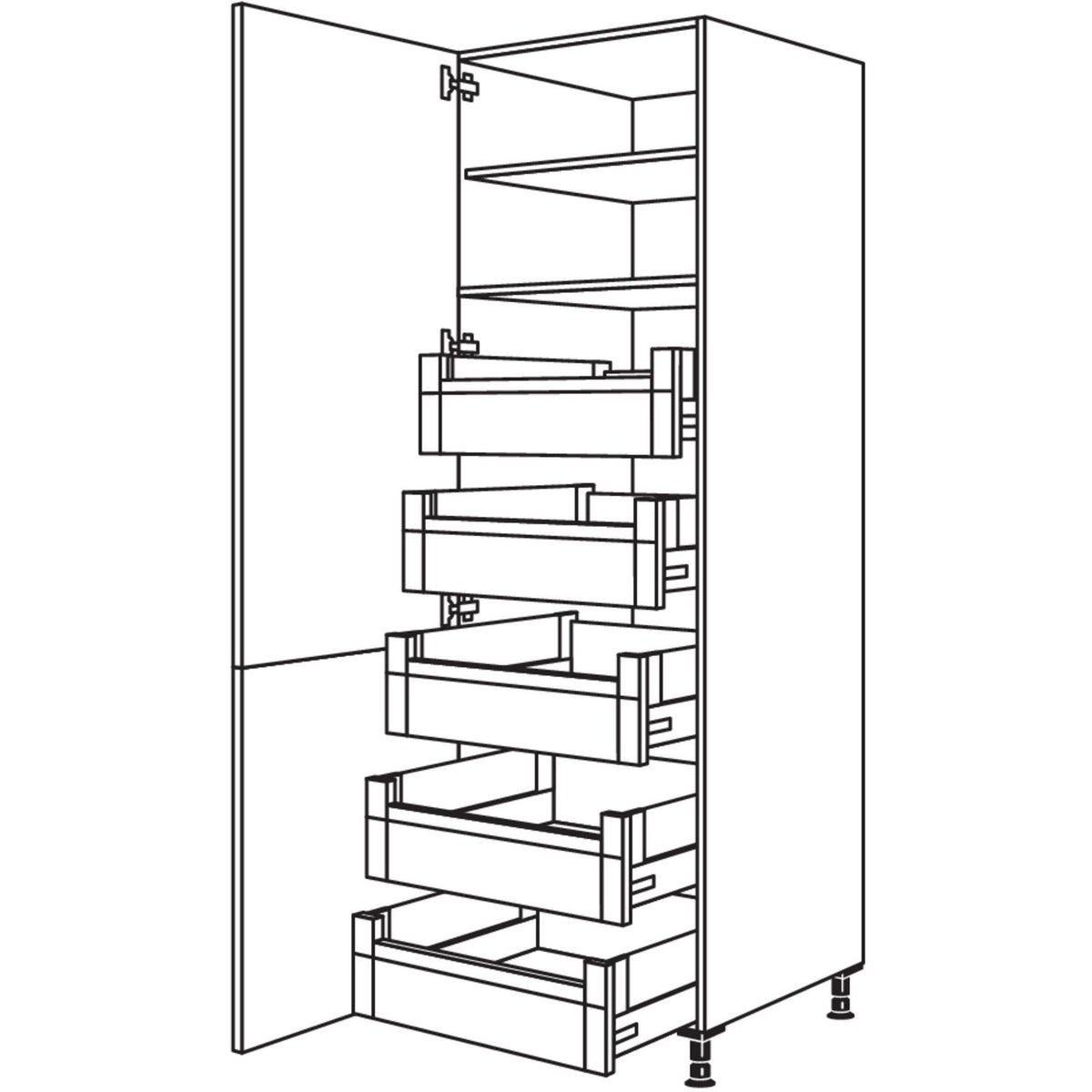 Nobilia XL-Hochschrank HDI40-2X 40247