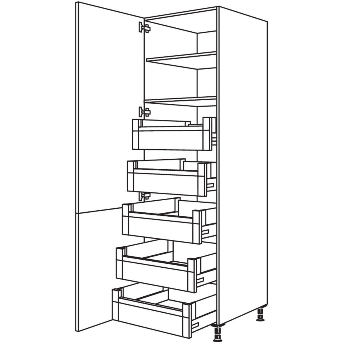 Nobilia XL-Hochschrank HDI50-3X 50248