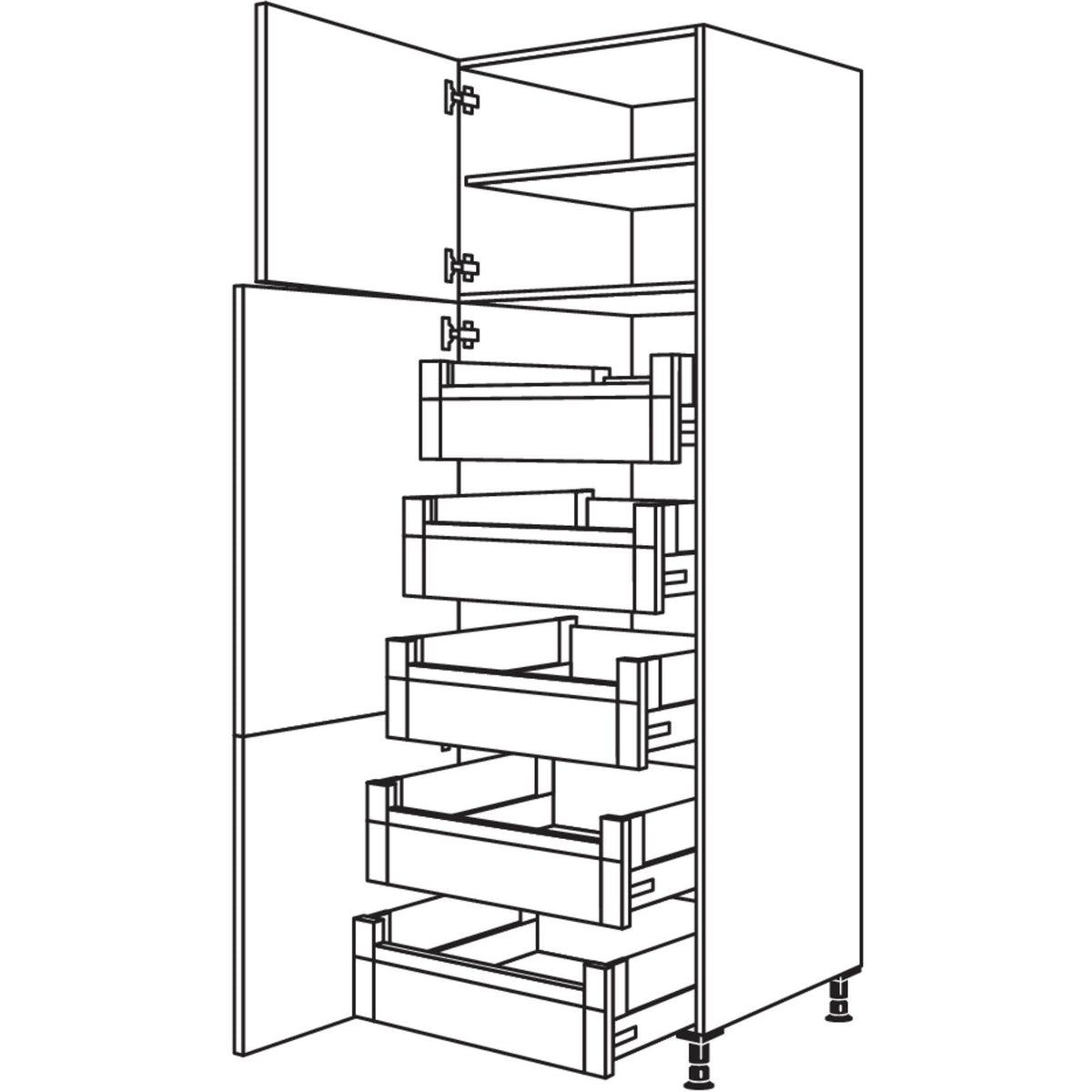 Nobilia XL-Hochschrank HI50-2X 40245