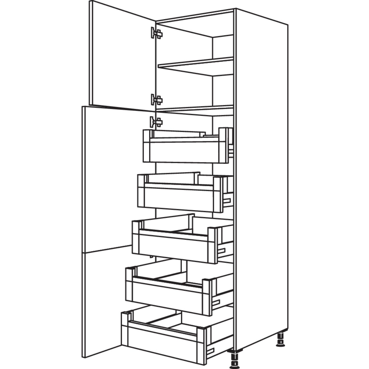 Nobilia XL-Hochschrank HI50-3X 50245