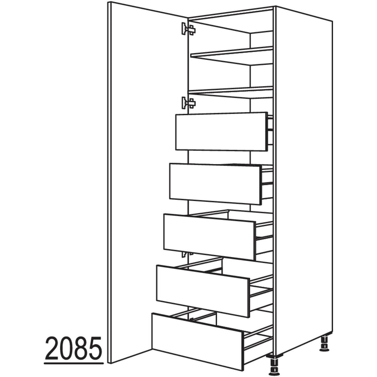nobilia XL-Hochschrank HIF40-1X 31248
