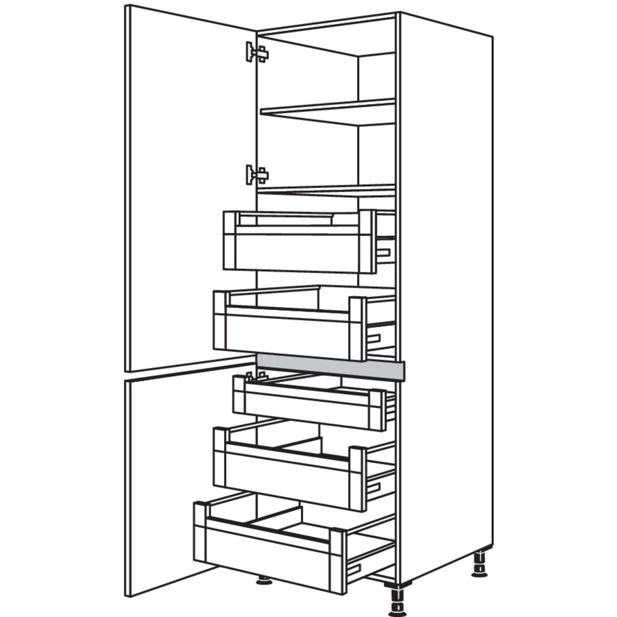 Nobilia XL-Hochschrank NHI60-1X 30317