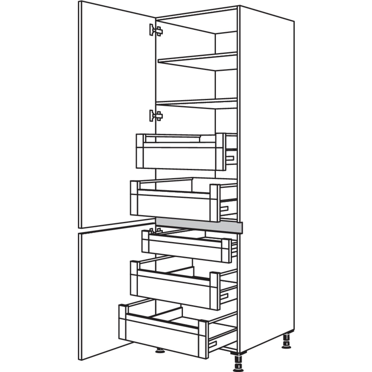 Nobilia XL-Hochschrank NHI50-2X 43315