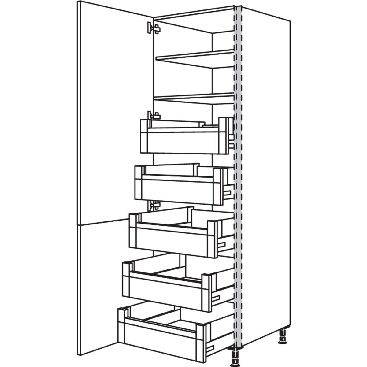 Nobilia XL-Hochschrank NHSI40-2X 45918