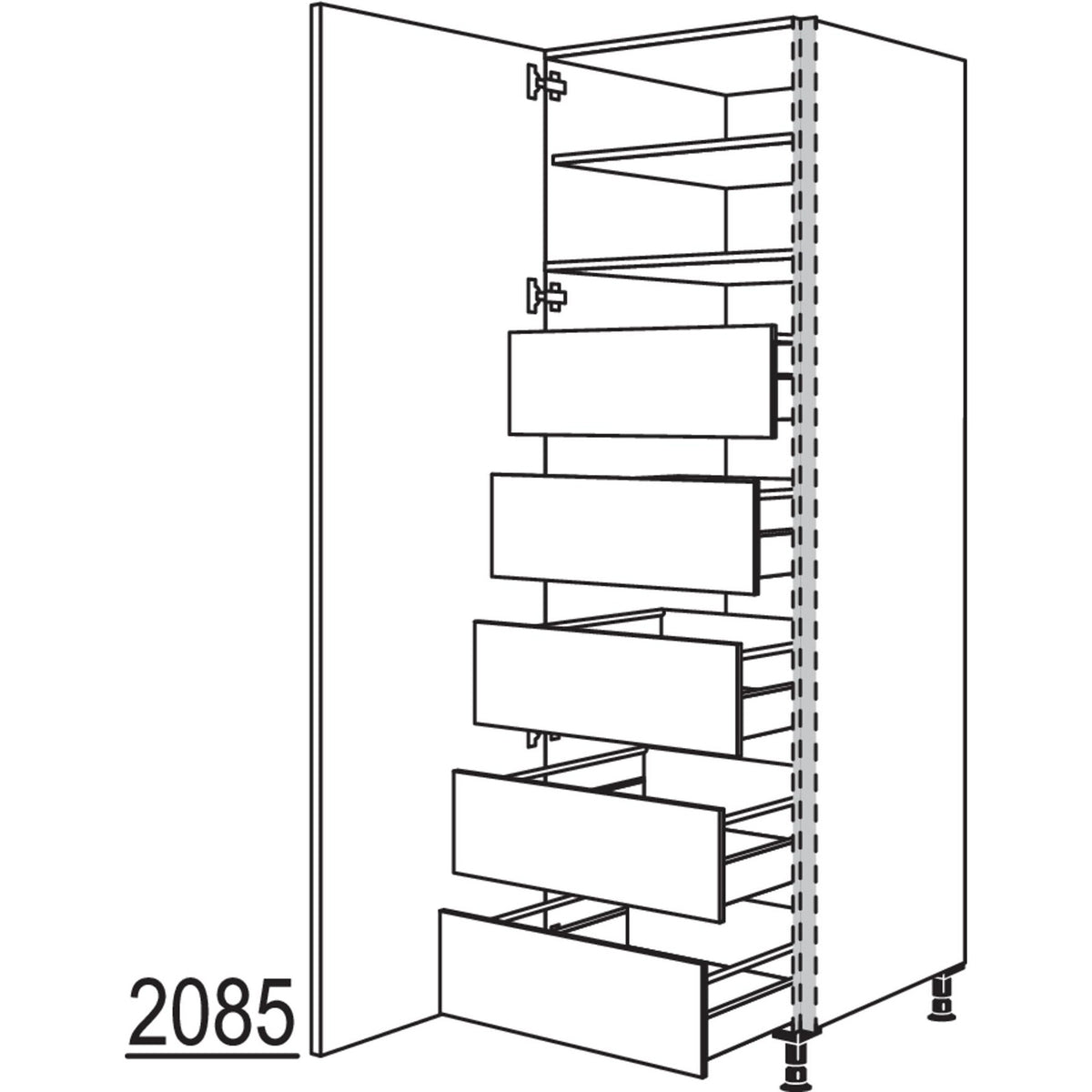 nobilia XL-Hochschrank NHSIF40-1X 34954
