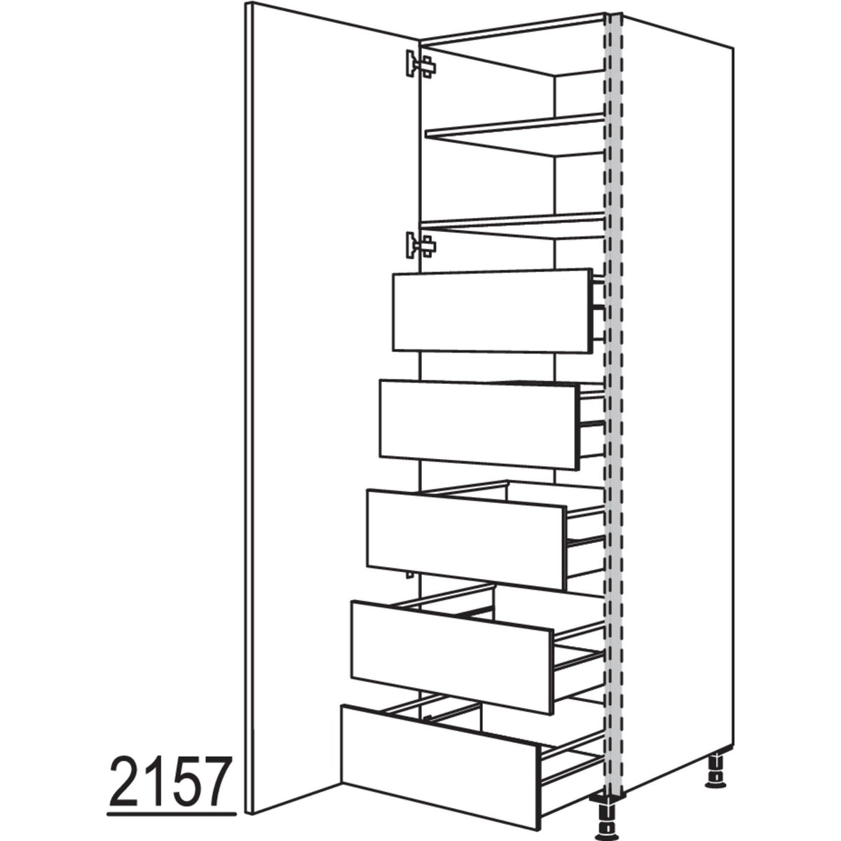 nobilia XL-Hochschrank NHSIF50-2X 45955