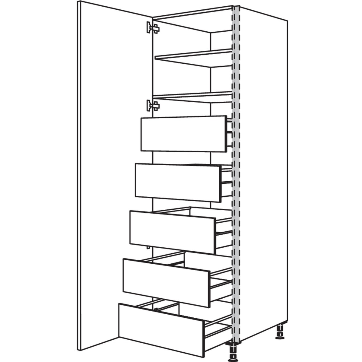 nobilia XL-Hochschrank NHSIF60-2X 45956