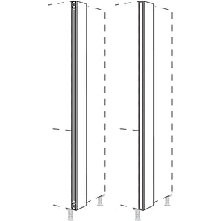 nobilia XL tall cabinet pilaster as an intermediate solution for tall cabinets, height 1X HPIZ-1X - Lacquered, honed white | 782 / White | 106 / Nordic | 497