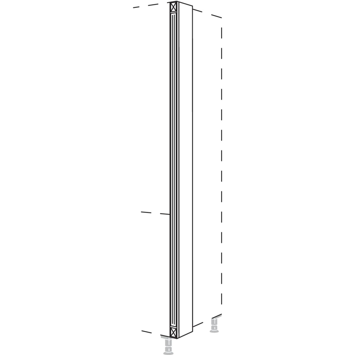 Nobilia XL-Hochschrank-Pilaster als Zwischenloesung fuer Hochschraenke- Hoehe 2X HPIZ-2X 45735