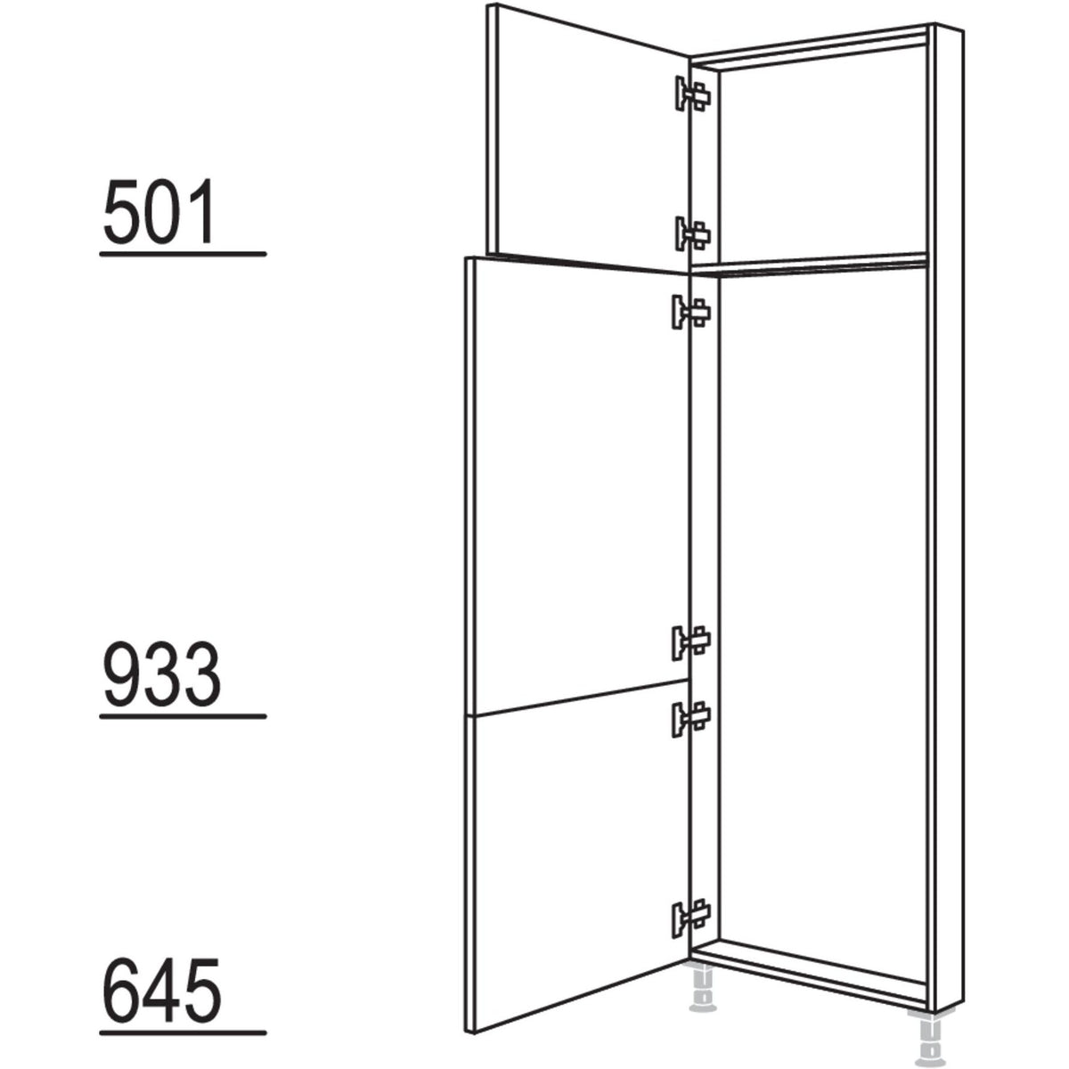 Nobilia XL-Hochschrank-Rahmenteil HRT40-1X 35858