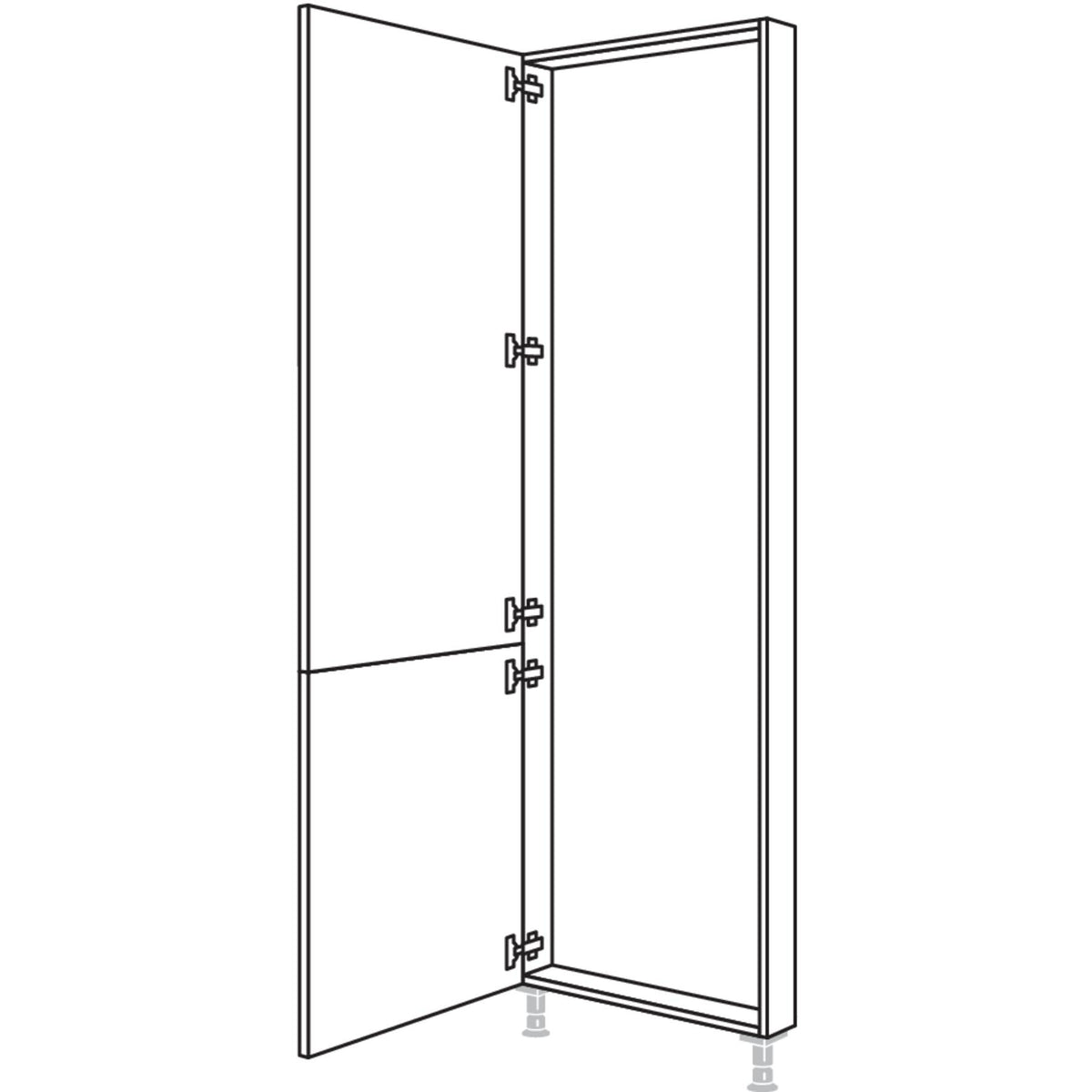 Nobilia XL-Hochschrank-Rahmenteil HRTD40-2X 40858