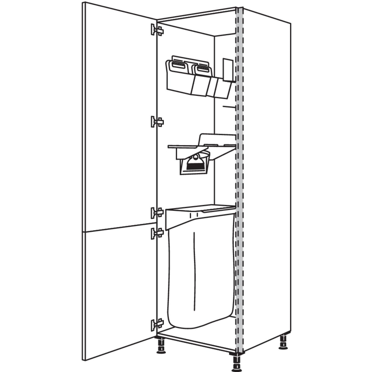Nobilia XL-Hochschrank mit Multifunktionshalterung Laundry-Area NHSOS50-3X 56915
