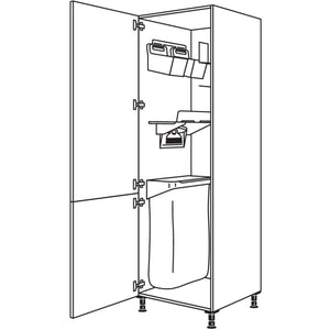 Nobilia XL-Hochschrank mit Ordnungssystem Laundry-Area HDOS50-2X 40241