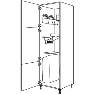Nobilia XL-Hochschrank mit Ordnungssystem Laundry-Area HOS50-3X 50239