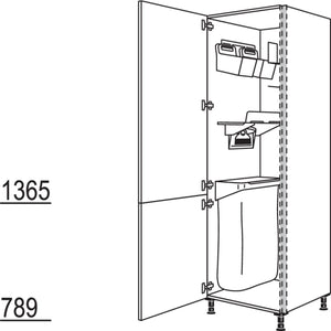Nobilia XL-Hochschrank mit Ordnungssystem Laundry-Area NHSOS60-2X 45916