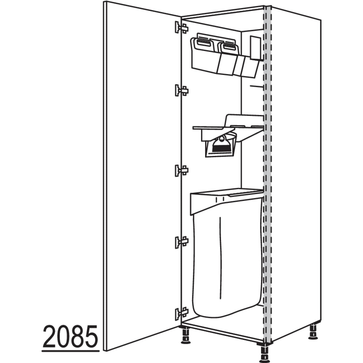 nobilia XL-Hochschrank mit Ordnungssystem Laundry-Area NHSOSF60-1X 34951